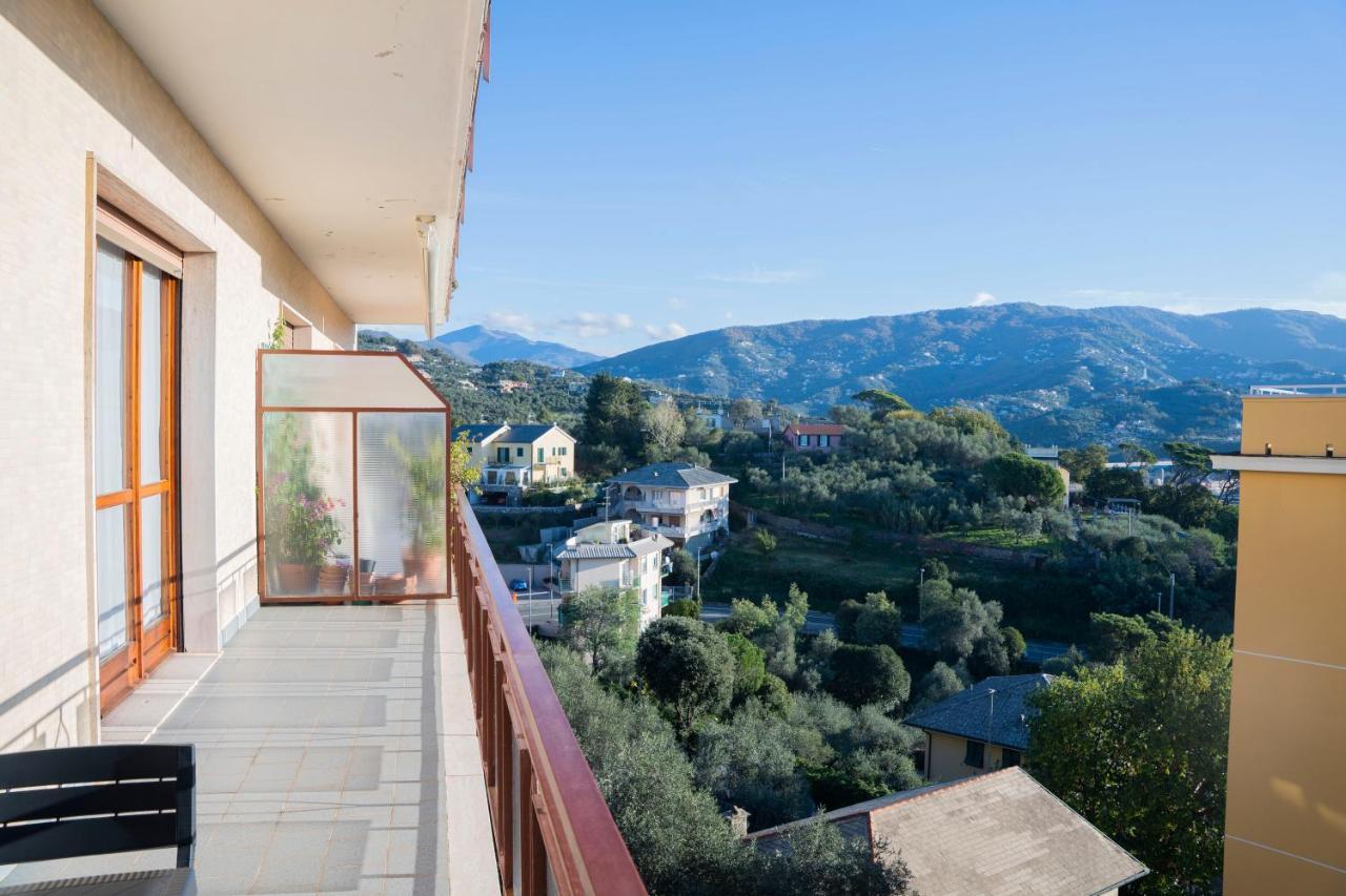 דירות 093 - Casa Panorama, Vista Mare E Vista Portofino, 500 Metri Centro Di Chiavari, Posto Auto Gratis Incluso מראה חיצוני תמונה